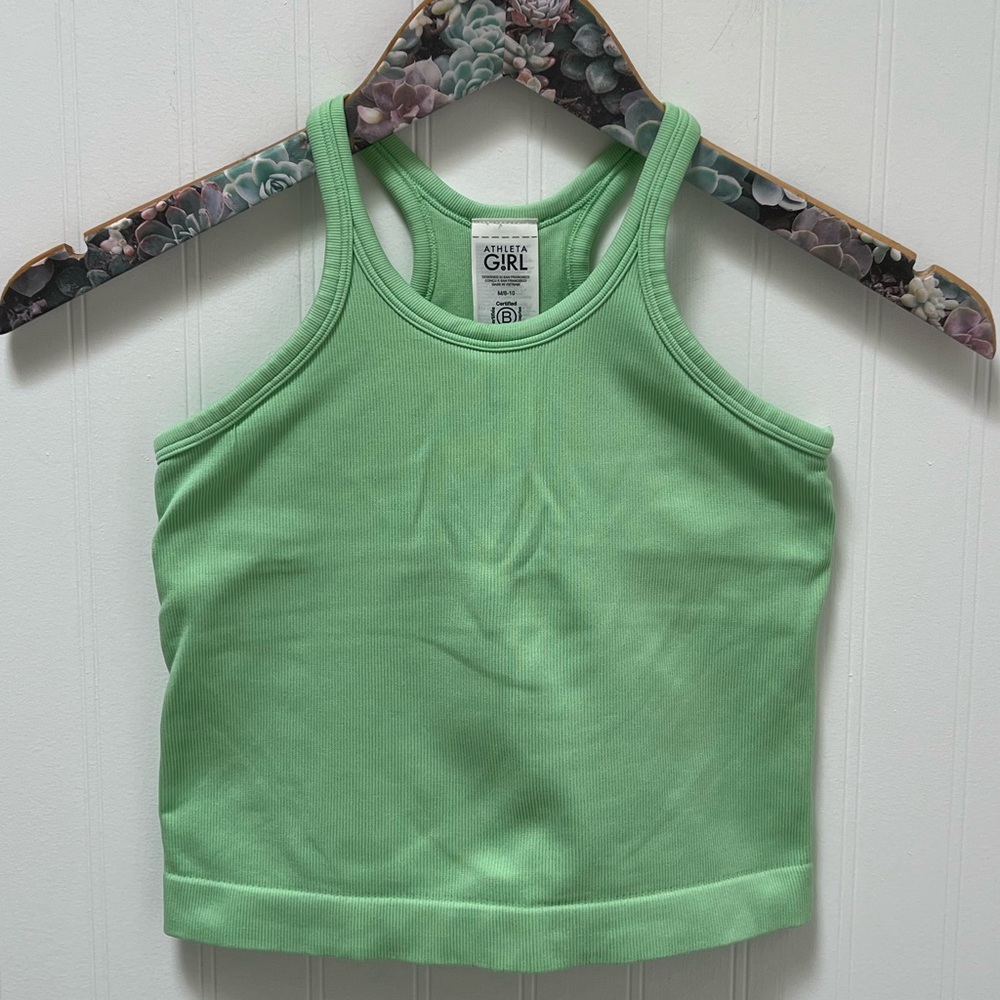 Athleta Rise Above Green Rib Cami Racerback Tank Top - Picture 2 of 8